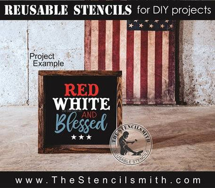 7552 - red white and blessed - The Stencilsmith