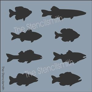 7571 - freshwater fish - The Stencilsmith