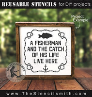 7580 - A fisherman and the catch - The Stencilsmith