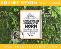 7586 - The early bird can have the worm - The Stencilsmith