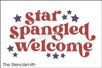 7591  - star spangled welcome - The Stencilsmith