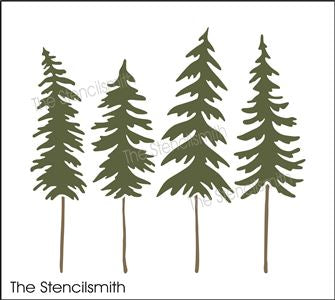 7600 - tall pine trees - The Stencilsmith