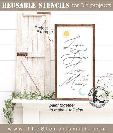 7618 - Live by the sun Love by the moon - 2pc set - The Stencilsmith