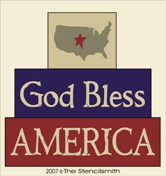 762 - God Bless America - BLOCKS - The Stencilsmith