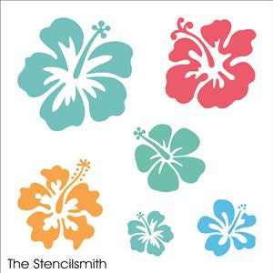 7636 - hibiscus flowers - The Stencilsmith