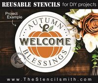 7653 - Autumn Blessings welcome - The Stencilsmith