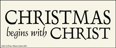 Christmas begins with Christ - The Stencilsmith