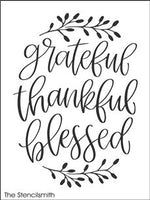 7673 - grateful thankful blessed - The Stencilsmith