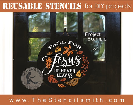7707 - fall for Jesus He never leaves - The Stencilsmith