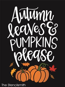 7739 - autumn leaves & pumpkins please - The Stencilsmith