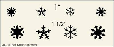 Snowflakes - SMALL - The Stencilsmith