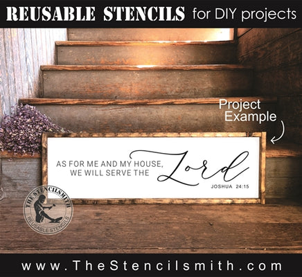 7767 - As for me and my house we will serve - The Stencilsmith