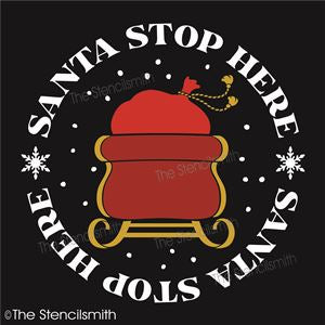 7775 - Santa Stop Here - The Stencilsmith