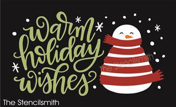 7806 - warm holiday wishes - The Stencilsmith