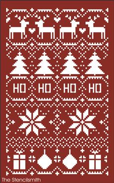 9172 Christmas sweater stencil