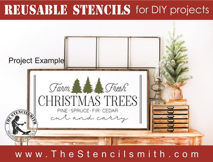 7874 - farm fresh Christmas Trees - The Stencilsmith