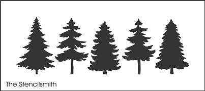 7887 - pine trees - The Stencilsmith