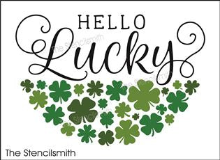 7935 Hello Lucky Stencil
