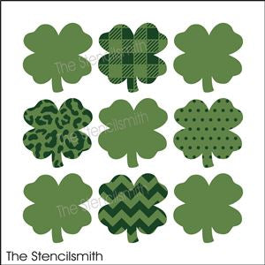 7953 - decorative clovers - The Stencilsmith