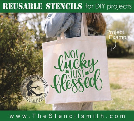 7955 - not lucky just blessed - The Stencilsmith