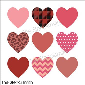 7958 - decorative hearts - The Stencilsmith