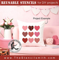 7958 - decorative hearts - The Stencilsmith