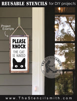 7962 - please knock the cat is naked - The Stencilsmith