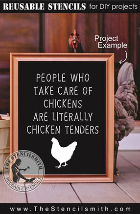 7982 - People who take care of chickens - The Stencilsmith