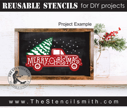 7895 - Merry Christmas (truck) - The Stencilsmith