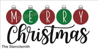 7906 - Merry Christmas (ornaments) - The Stencilsmith