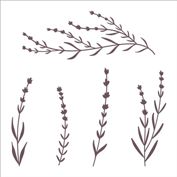 8015 - lavender sprigs - The Stencilsmith