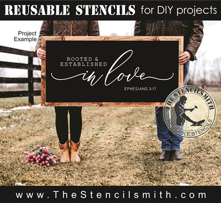 8019 - Rooted & Established in love - The Stencilsmith