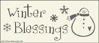 Winter Blessings - B - The Stencilsmith