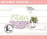 8033 - Happy Easter (bunny/egg leopard) - The Stencilsmith