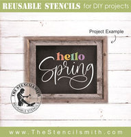 8045 - hello spring - The Stencilsmith