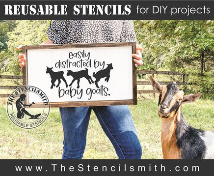 8089 - easily distracted by baby goats - The Stencilsmith