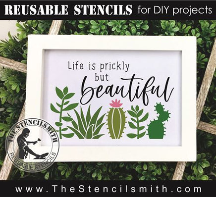 8096 - life is prickly but beautiful - The Stencilsmith