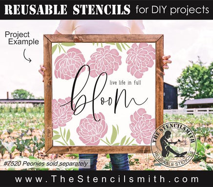 8127 - live life in full bloom - The Stencilsmith