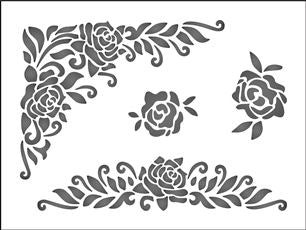 8152 - decorative rose borders - The Stencilsmith