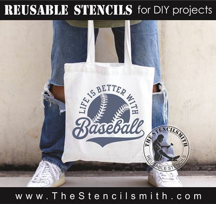 8174 - life is better with baseball - The Stencilsmith