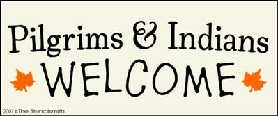 Pilgrims & Indians Welcome - The Stencilsmith
