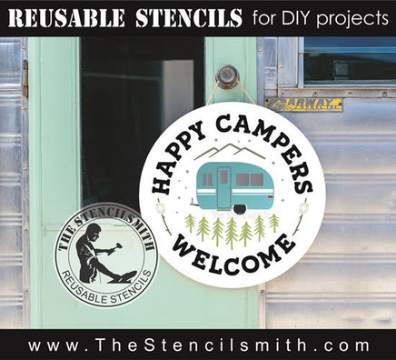 8188 - Happy Campers Welcome - The Stencilsmith