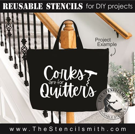 8158 - corks are for quitters - The Stencilsmith
