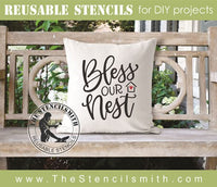 8195 - bless our nest - The Stencilsmith
