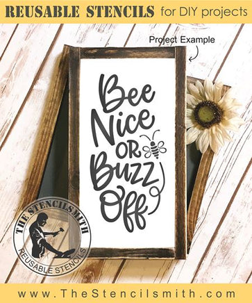 8201 - bee nice or buzz off - The Stencilsmith