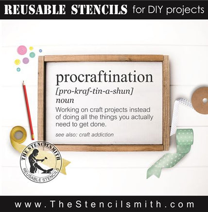 8230 - procraftination definition - The Stencilsmith