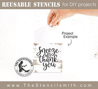 8268 - sneeze & thank you - The Stencilsmith