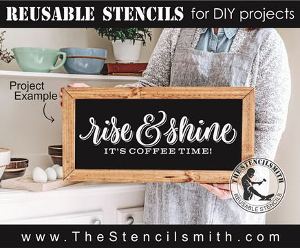 8303 - Rise & Shine it's coffee time - The Stencilsmith