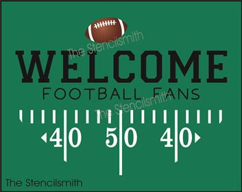 8407 - welcome football fans - The Stencilsmith
