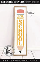 8383 - first/last day of school pencil - The Stencilsmith